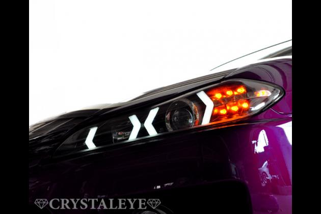 クリスタルアイ Crystaleye Ledライトバーヘッドライトv4 シーケンシャルウインカータイプ ブラック For S15 シルビア S15 シルビア モタガレ