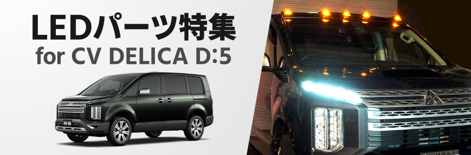 LEDカスタムで魅力を光らせよう！CV型デリカD:5にオススメのLEDパーツ特集！